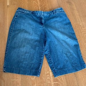 VINTAGE Talbots Stretch Petite Denim Shorts Sz 14P